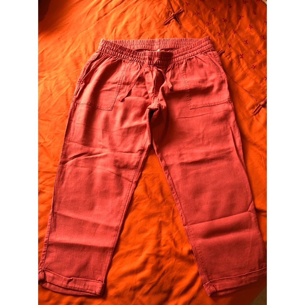 Linen cropped pants